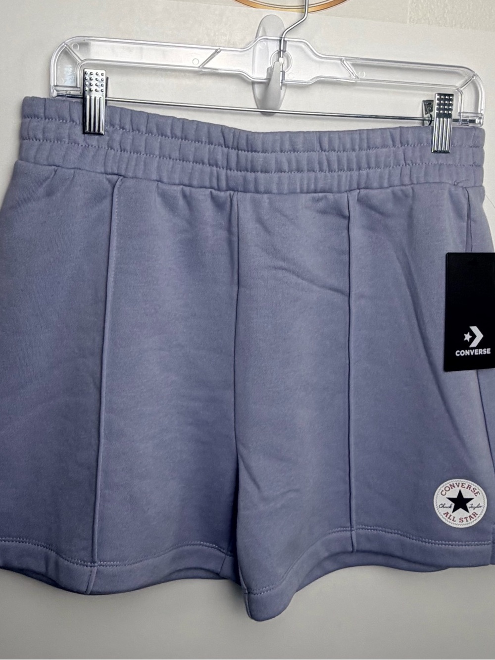 Converse Women's Lavender Elastic Waist Lounge Shorts